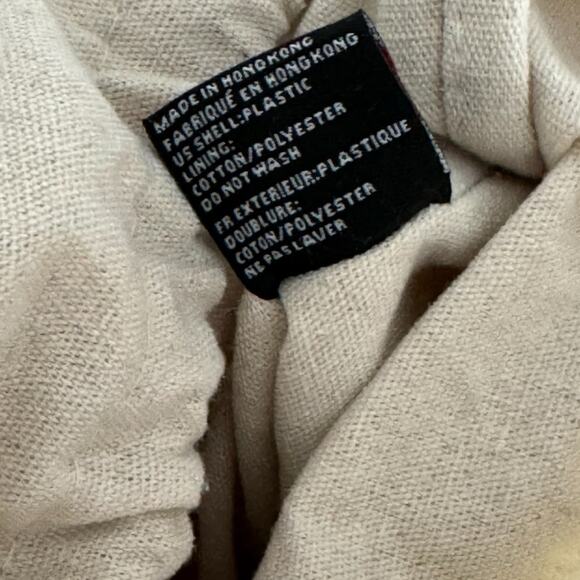 Urban Expression Mallorca Tote Yellow White Basket Weave Canvas Lined - Picture 14 of 14